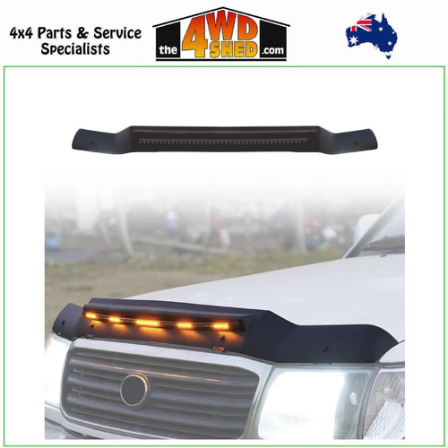 Bonnet Protector with LED Lights Toyota Landcruiser 100 Series 1998-2007