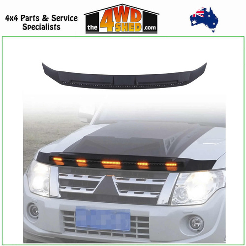 Bonnet Protector with LED Lights Mitsubishi Pajero 2007-2020