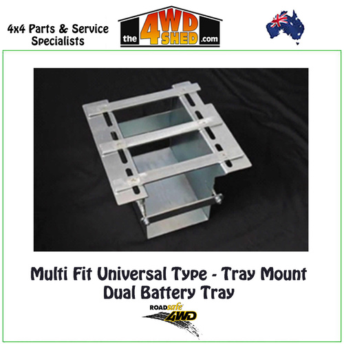 Dual Battery Tray Multi Fit Universal Type Tray Mount