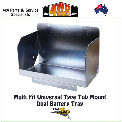 Dual Battery Tray Multi Fit Universal Type Tub Mount