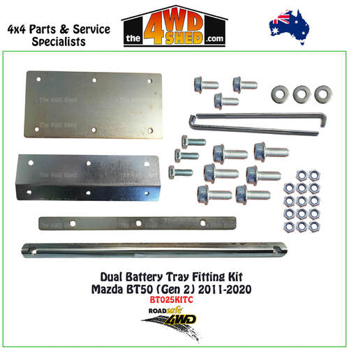 Dual Battery Tray Fitting Kit Only Mazda BT50 (Gen 2) 2011-2020