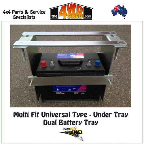 Dual Battery Tray Multi Fit Universal Type Under Tray