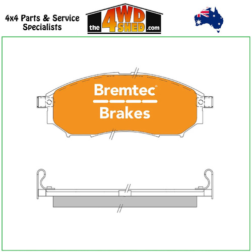 Bremtec Brakes TRADE-LINE Front Brake Pads Nissan Navara D40 Pathfinder R51 (320mm Rotor)