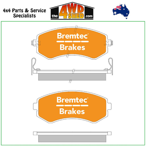 Bremtec Brakes TRADE-LINE Rear Brake Pads Nissan Patrol GU 1998-On
