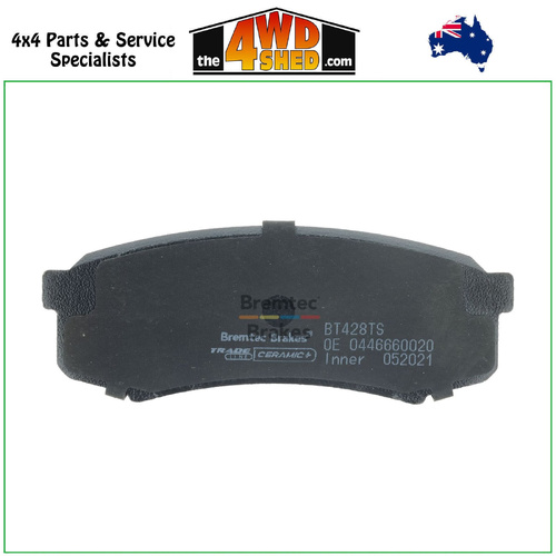 Bremtec Brakes TRADE-LINE Rear Brake Pads Toyota Landcruiser 76 78 79 80 105 Series FJ Cruiser 120 150 Prado Fortuner Pajero