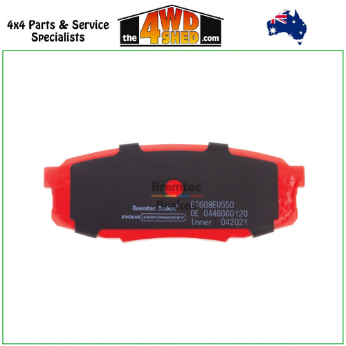Bremtec Evolve Hybrid-Carbon High Performance Rear Brake Pads Toyota Landcruiser 200 Series