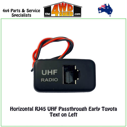 Horizontal RJ45 UHF Passthrough Toyota Hilux FJ Cruiser Fortuner 100 Landcruiser 120 Series Prado - Text on Left
