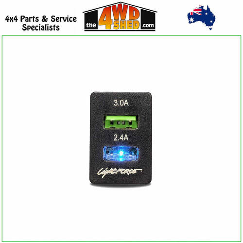 Dual USB Charger Outlet 12V 3 & 2.4a suit the Ford CBFASCIA Panel