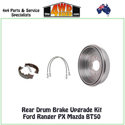Rear Drum Brake Upgrade Kit Ford Ranger PX Mazda BT50