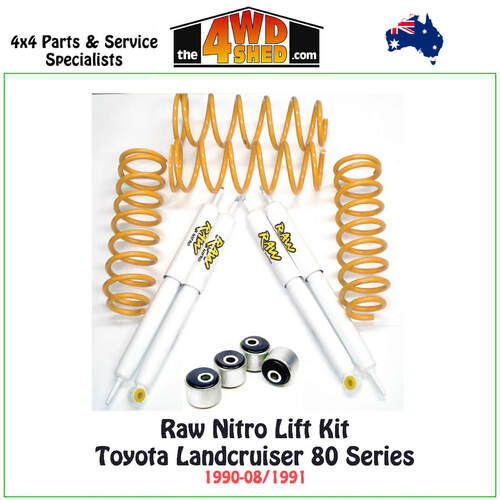Raw Nitro Lift Kit Toyota Landcruiser 80 Series 1990-08/1991