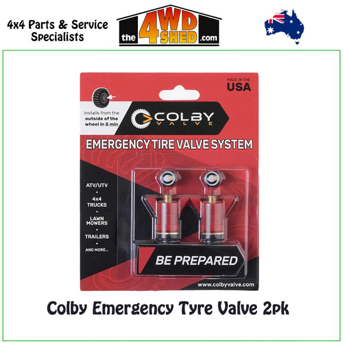 Colby Emergency Tyre Valve 2pk - Red