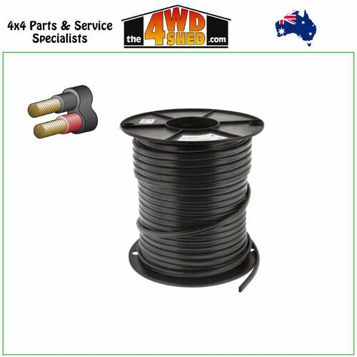 8 B&S Twin Core Red & Black Cable with Black Sheath - Per Meter