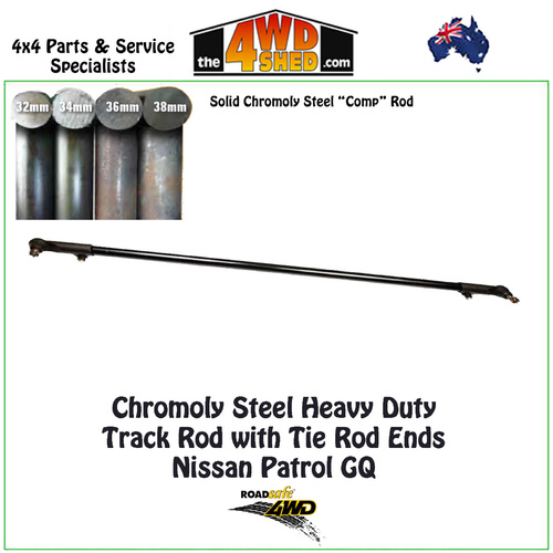 Chromoly Steel Track Rod with Tie Rod Ends - Nissan Patrol GQ