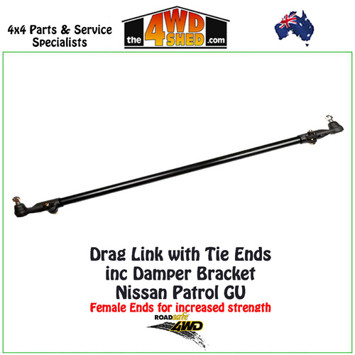Drag Link with Tie Rod Ends - Nissan Patrol GU