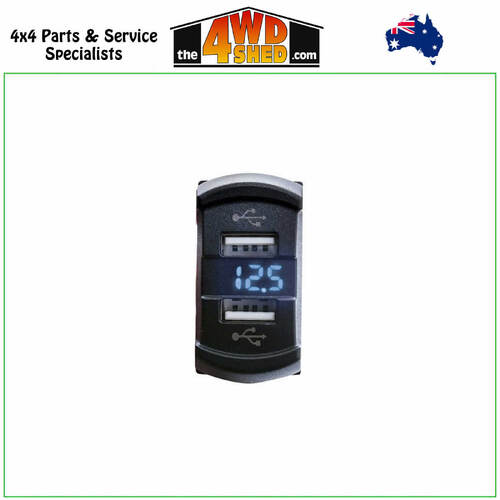Dual USB Socket with Voltmeter
