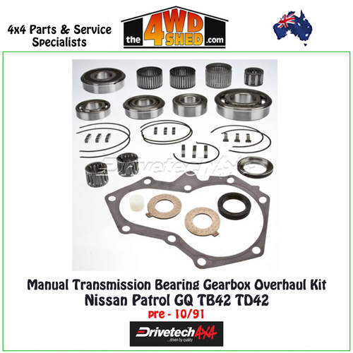 Manual Transmission Bearing Gearbox Overhaul Kit Nissan Patrol GQ TB42 TD42 up to 10/91