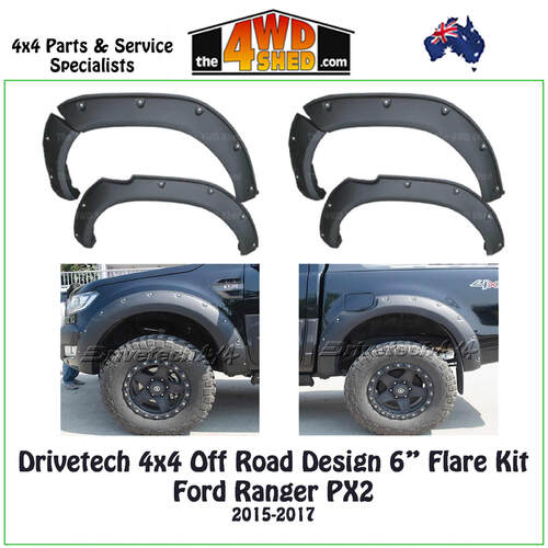 Drivetech 4x4 Off Road Design 6" Flare Kit Ford Ranger PX2 2015-2017
