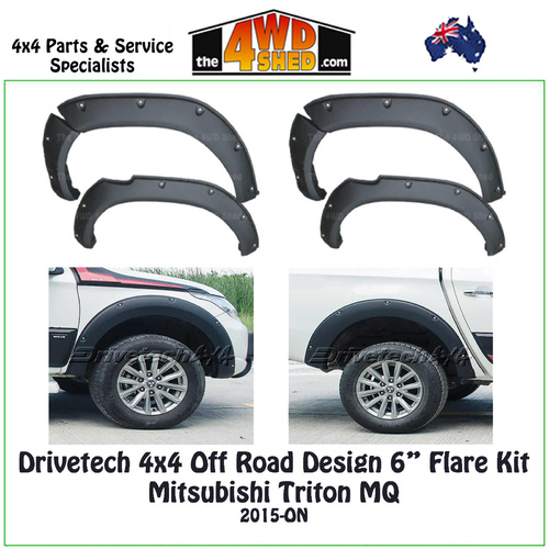 Drivetech 4x4 Off Road Design 6" Flare Kit Mitsubishi Triton MQ