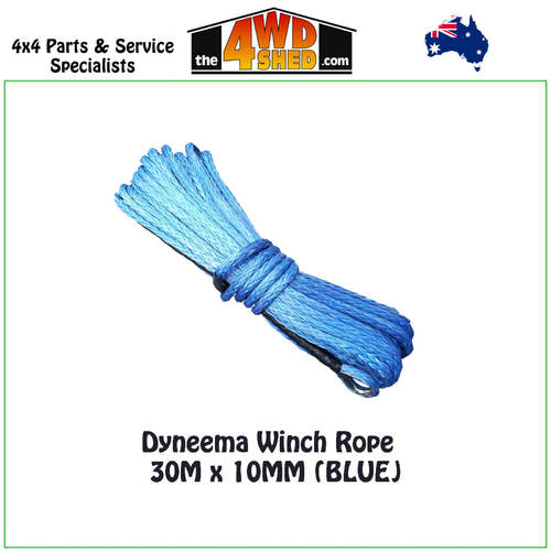Dyneema Winch Rope - 30M x 10MM (BLUE)