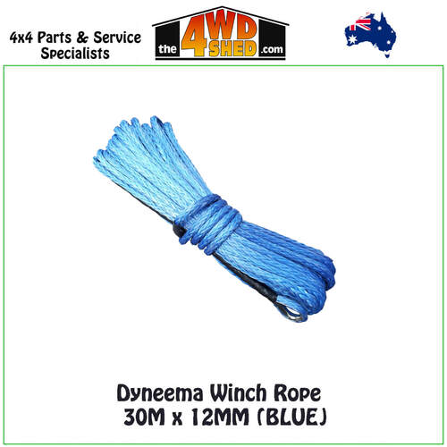 Dyneema Winch Rope - 30M x 12MM (BLUE)