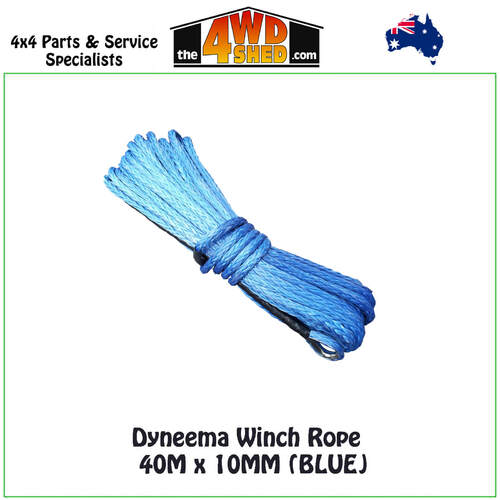 Dyneema Winch Rope - 40M x 10MM (BLUE)