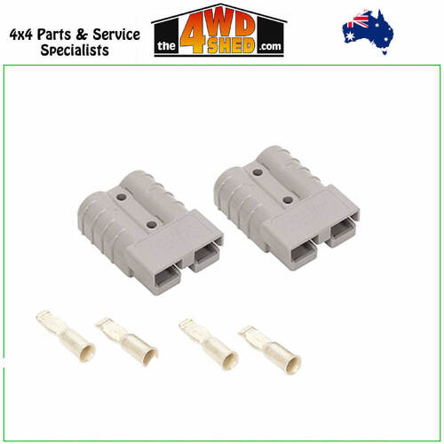 Grey Anderson Style Plug 50 Amp - 2 Pack