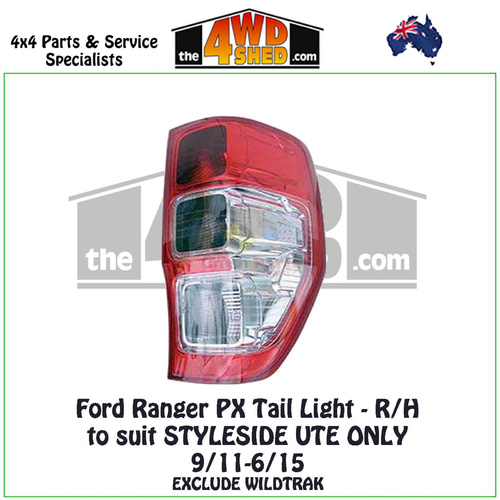 Ford Ranger PX2 EXCLUDE WILDTRAK Tail Light - Right