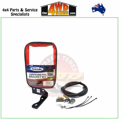 Flashlube Diesel Filter Bracket Kit Toyota Landcruiser 105 Series 1HZ Non-Tubo without Vacuum Brake Reservoir