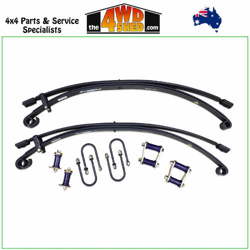 Formula Parabolic Leaf Spring Kit 50mm Lift 400-600kg Toyota Landcruiser 78 79 Series 2007-On