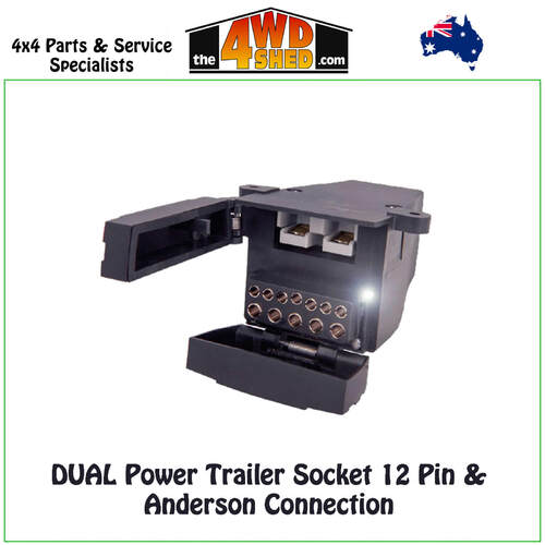 DUAL Power Trailer Socket 12 Pin & Anderson Connection