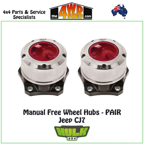 Hulk Free Wheel Hubs PAIR - Jeep CJ7