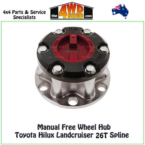 Hulk Free Wheel Hub Single Only - Toyota Hilux Landcruiser 26T Spline