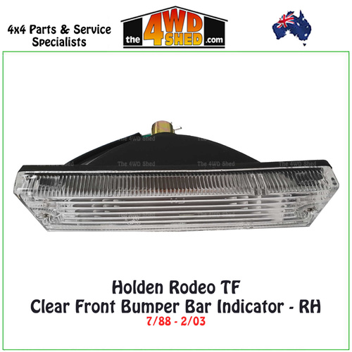 Holden Rodeo TF Front Bumper Bar Clear Indicator 7/88 - 2/03 - Right