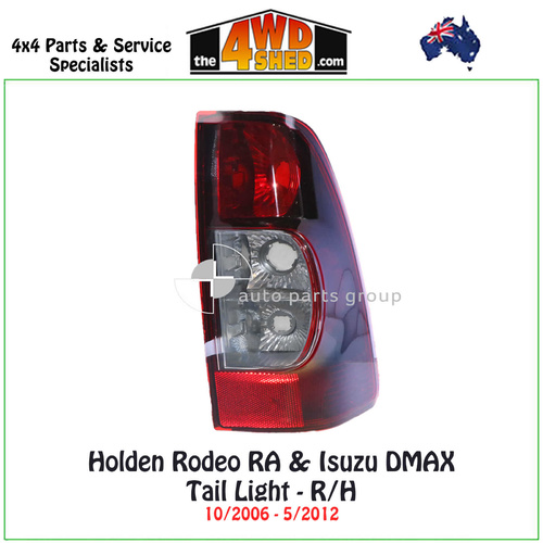 Holden Rodeo RA Isuzu DMAX Tail Light 10/06-5/12 - Right