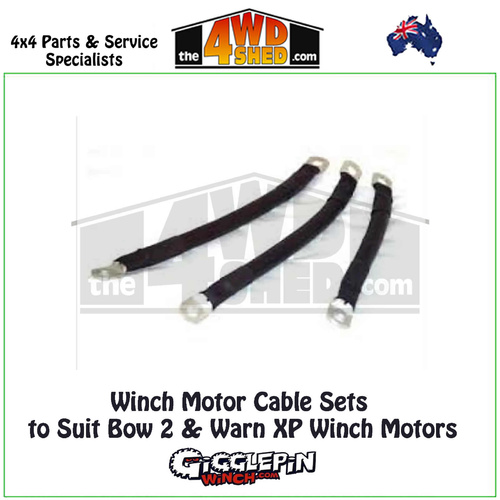 Winch Motor Cable Sets to Suit Bow 2 & Warn XP Winch Motors