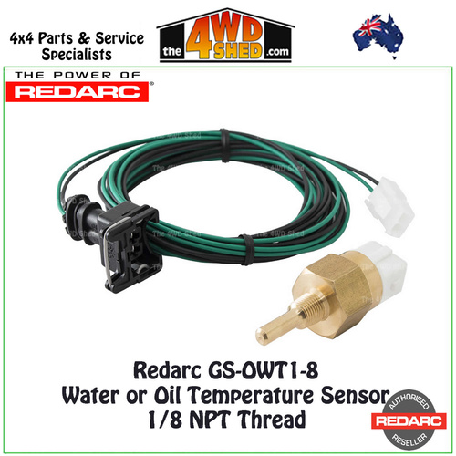 Redarc GS-OWT1-8 Water or Oil Temperature Sensor - 1/8 NPT Thread