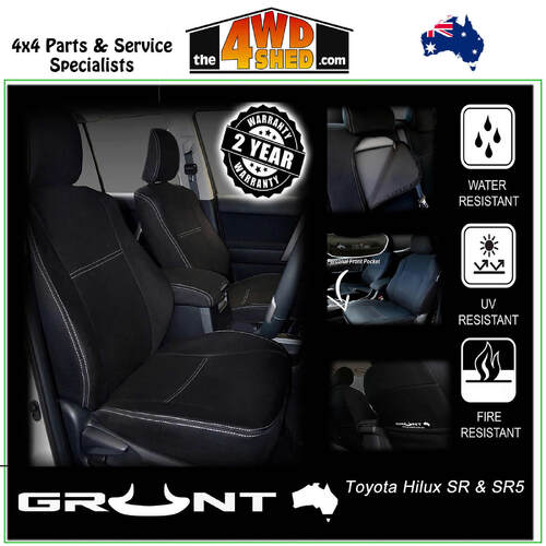 Neoprene Car Seat Cover Toyota Hilux SR & SR5 - Front & Rear