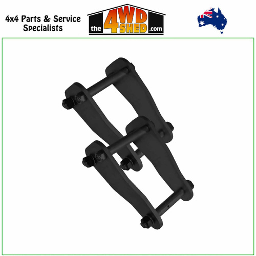 Extended Greasable Shackle Pair Toyota Landcruiser 76 78 79 Series 2012-On