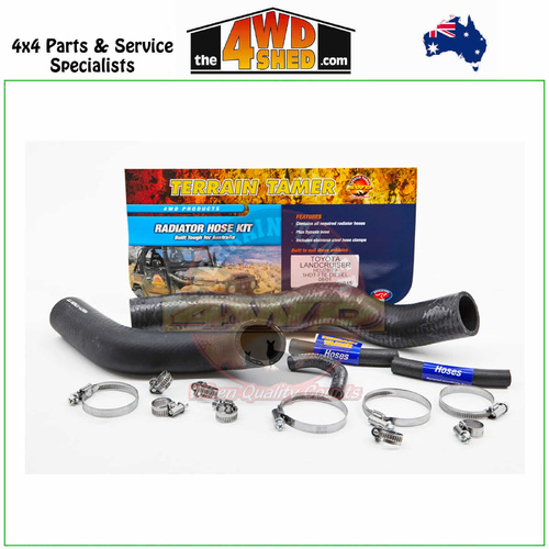 Radiator Hose Kit Toyota Landcruiser 78 79 Series HDJ 1HDFT 4.2L 8/2001-On