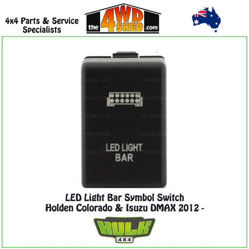 LED Light Bar Symbol Switch 12V Holden Colorado & Isuzu DMAX