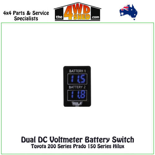 Dual DC Voltmeter Battery Switch Toyota 200 Series Prado 150 Series Hilux