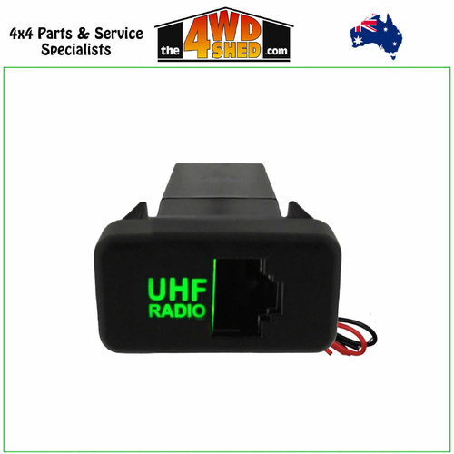 Green Horizontal RJ45 UHF Pass Through Socket Toyota 79 100 Series Landcruiser 120 Prado Hilux KUN FJ Crusier