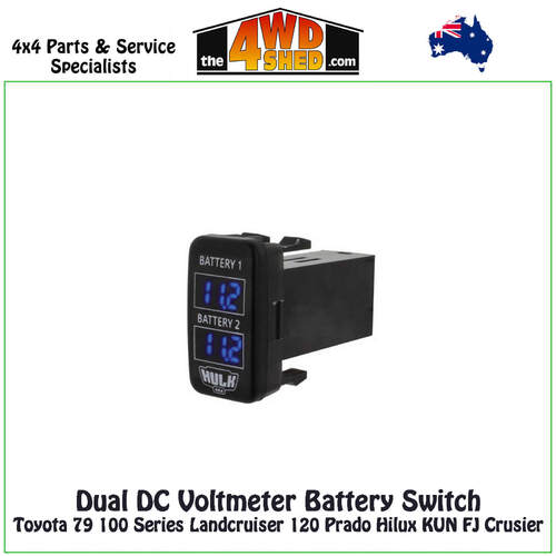 Dual DC Voltmeter Battery Switch Toyota 79 100 Series Landcruiser 120 Prado Hilux KUN FJ Cruiser