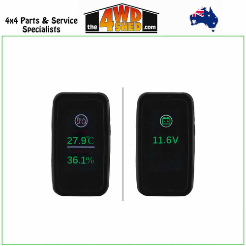 Temperature Humidity Voltmeter 12v Switch Toyota 79 100 Series Landcruiser 120 Prado Hilux KUN FJ Crusier