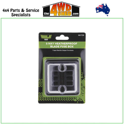 6 Way Weatherproof ATS Blade Fuse Box 1 In 6 Out with LEDs