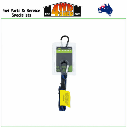 Fat Bungee Strap 80mm with Carabiner Style Clips - BLUE