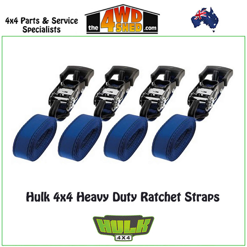 Heavy Duty Ratchet Tiedown Straps 650kg (4pk)