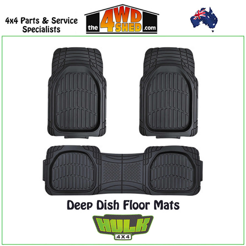 Deep Dish Rubber Floor Mats Front & Rear