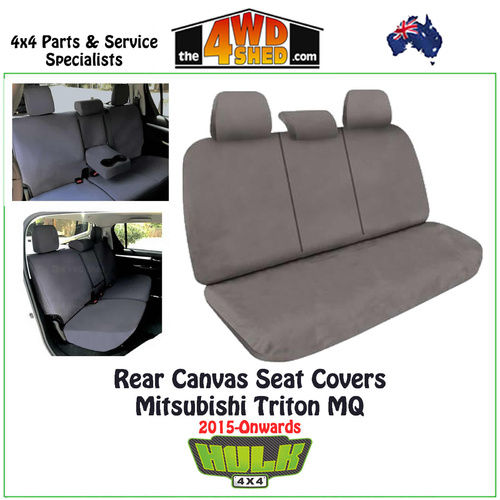 Canvas Seat Covers Mitsubishi Triton MQ - Rear