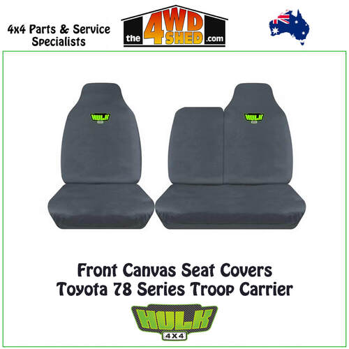 Canvas Seat Covers Toyota Landcruiser 78 Troop Carrier - Front